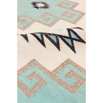 Tuscany Reversible Wool Aqua/Blue Area Rug