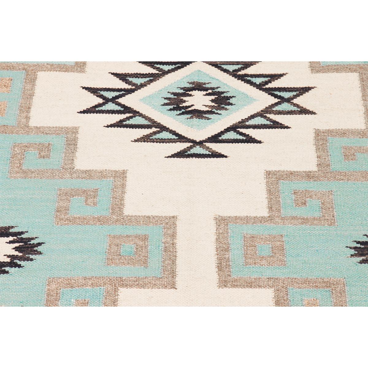 Tuscany Reversible Wool Aqua/Blue Area Rug