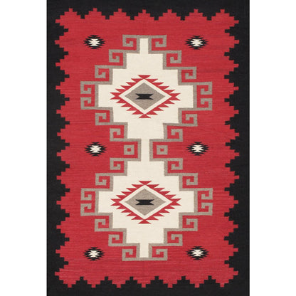 Tuscany Reversible Wool Red/Black Area Rug