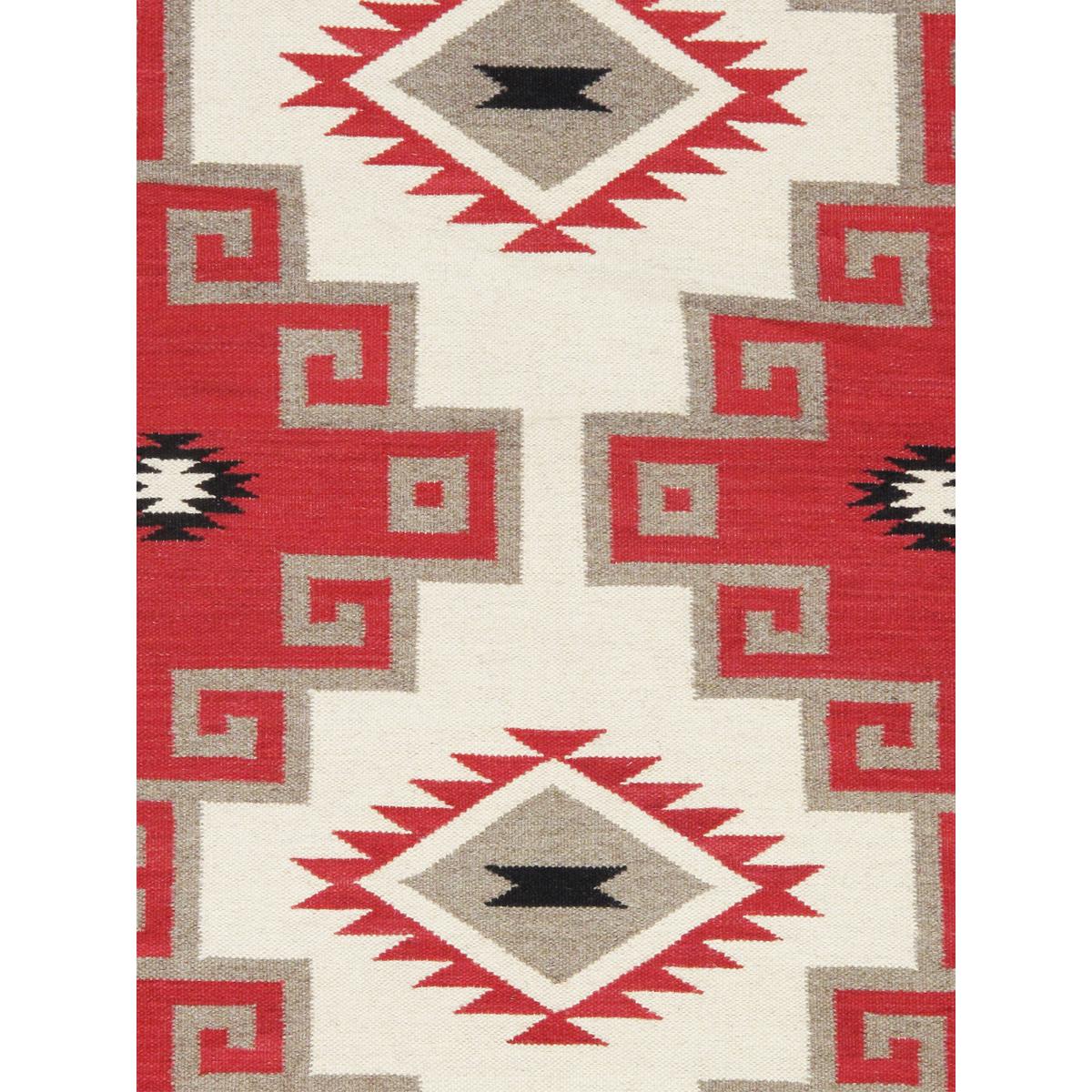 Tuscany Reversible Wool Red/Black Area Rug
