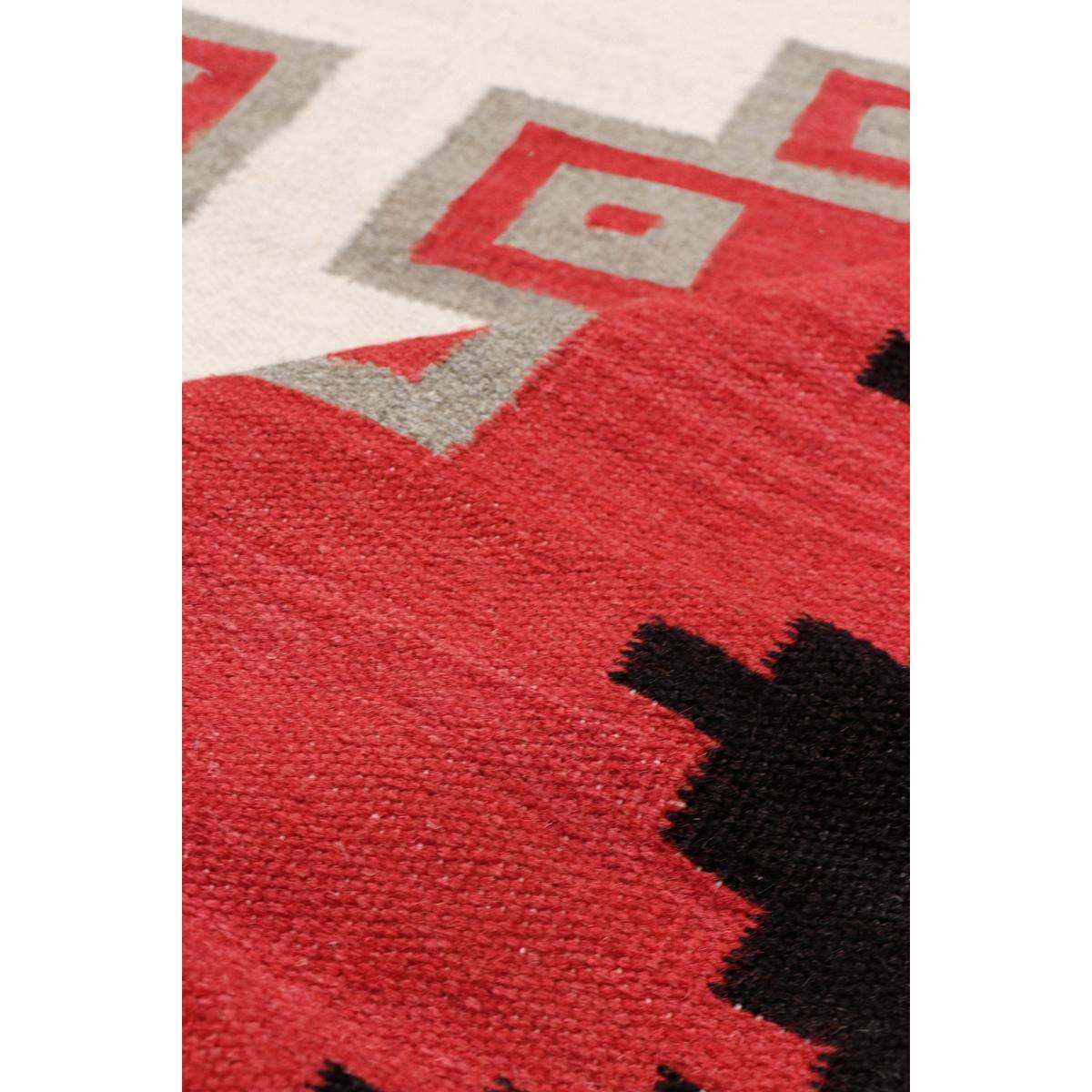Tuscany Reversible Wool Red/Black Area Rug