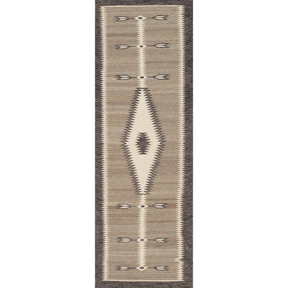 Tuscany Reversible Wool Mocha/Charcoal Area Rug