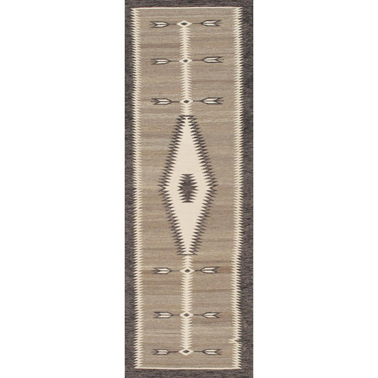 Tuscany Reversible Wool Mocha/Charcoal Area Rug