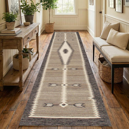 Tuscany Reversible Wool Mocha/Charcoal Area Rug