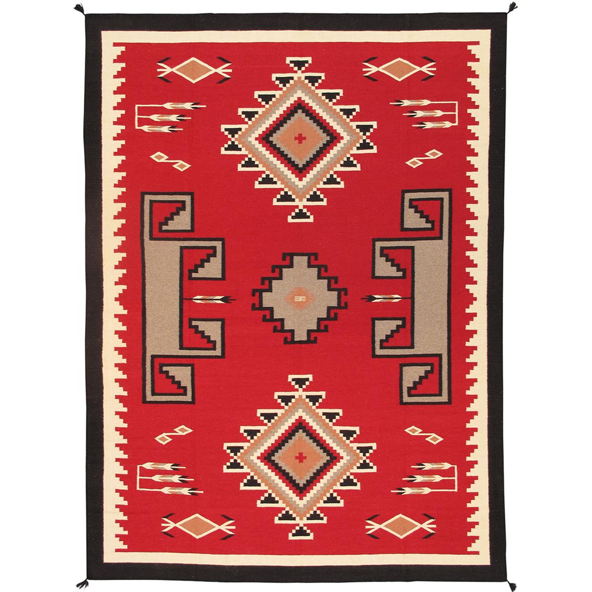 Tuscany Reversible Wool Red/Black Area Rug