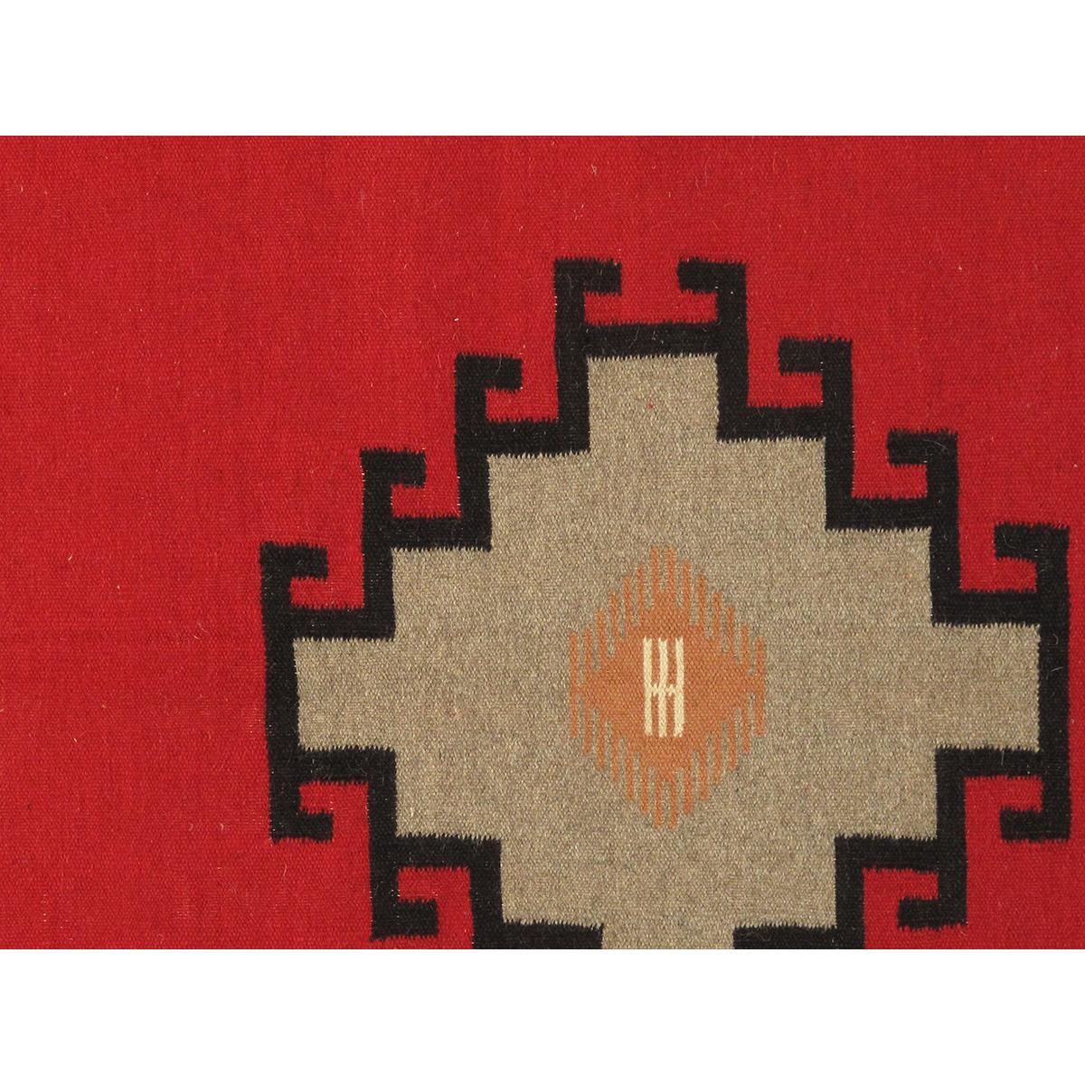 Tuscany Reversible Wool Red/Black Area Rug