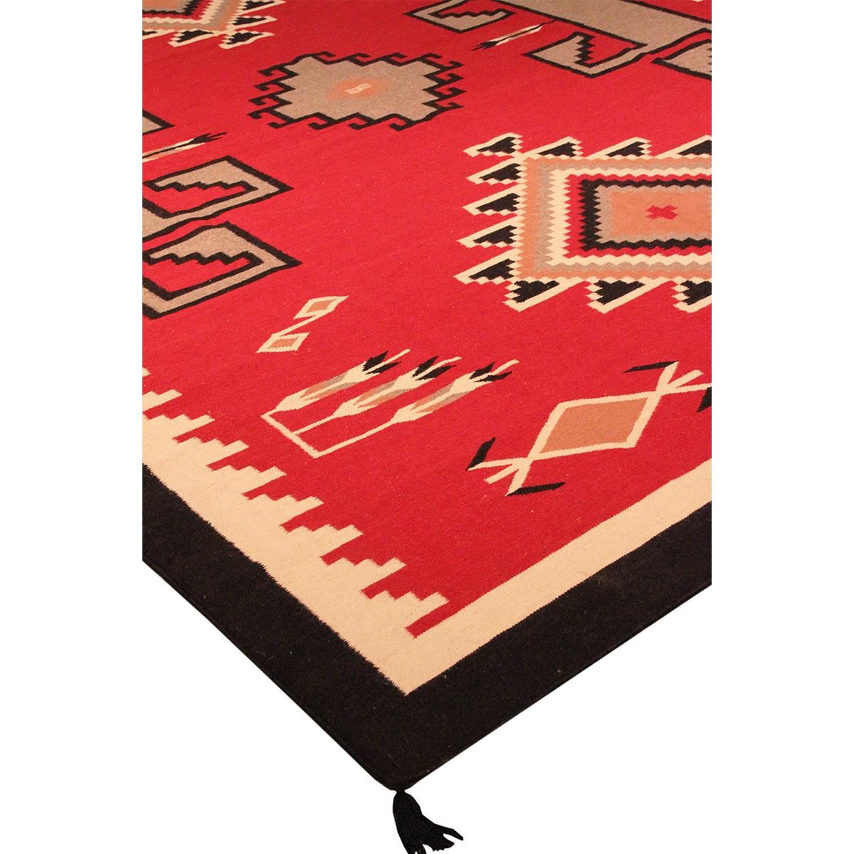 Tuscany Reversible Wool Red/Black Area Rug