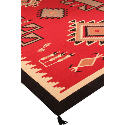 Tuscany Reversible Wool Red/Black Area Rug