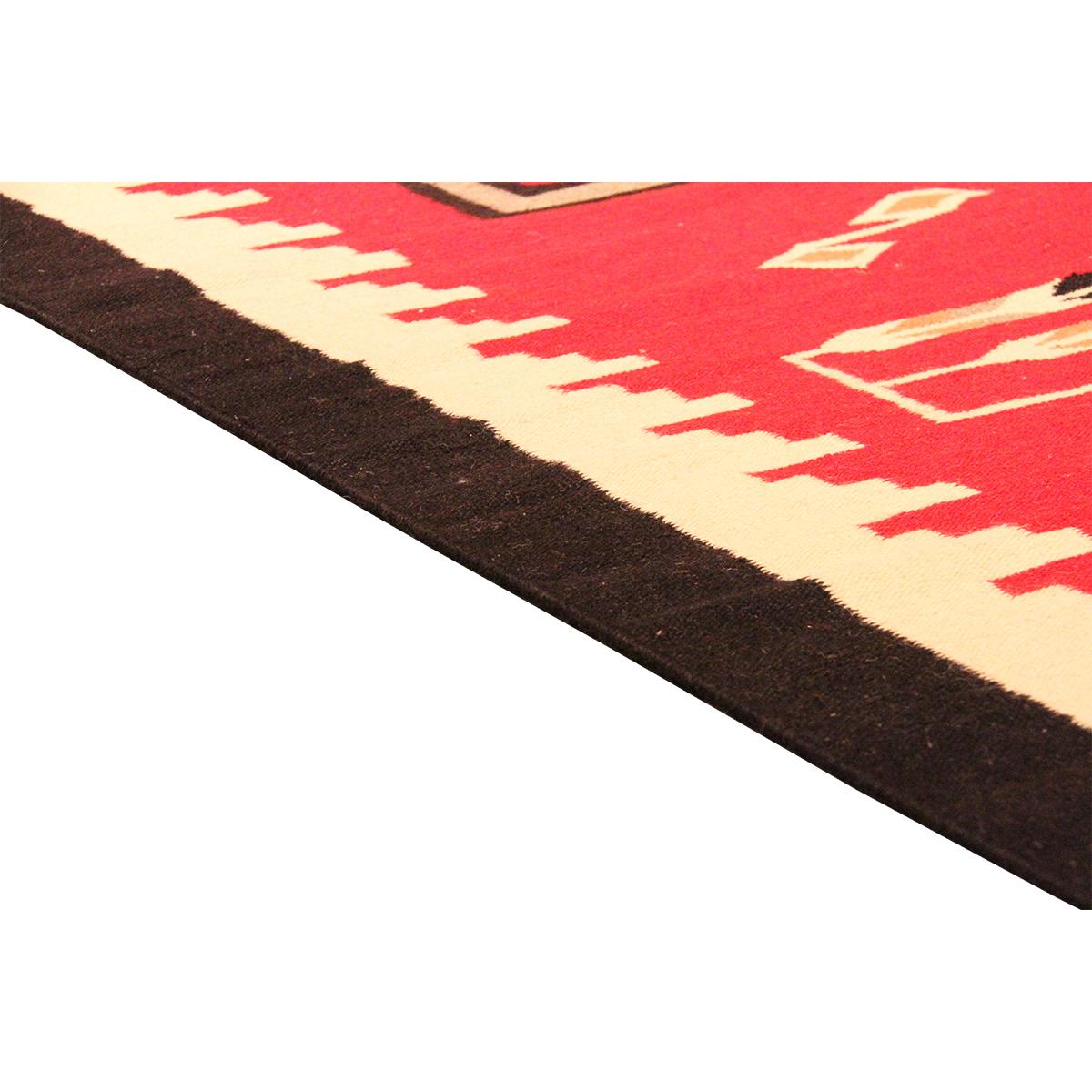 Tuscany Reversible Wool Red/Black Area Rug
