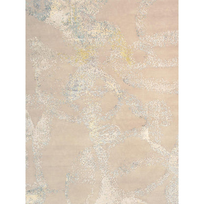 Modern Hand-Knotted Silk & Wool Area Rug