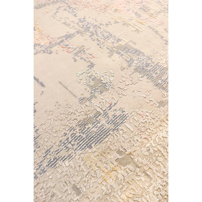 Modern Hand-Knotted Silk & Wool Area Rug