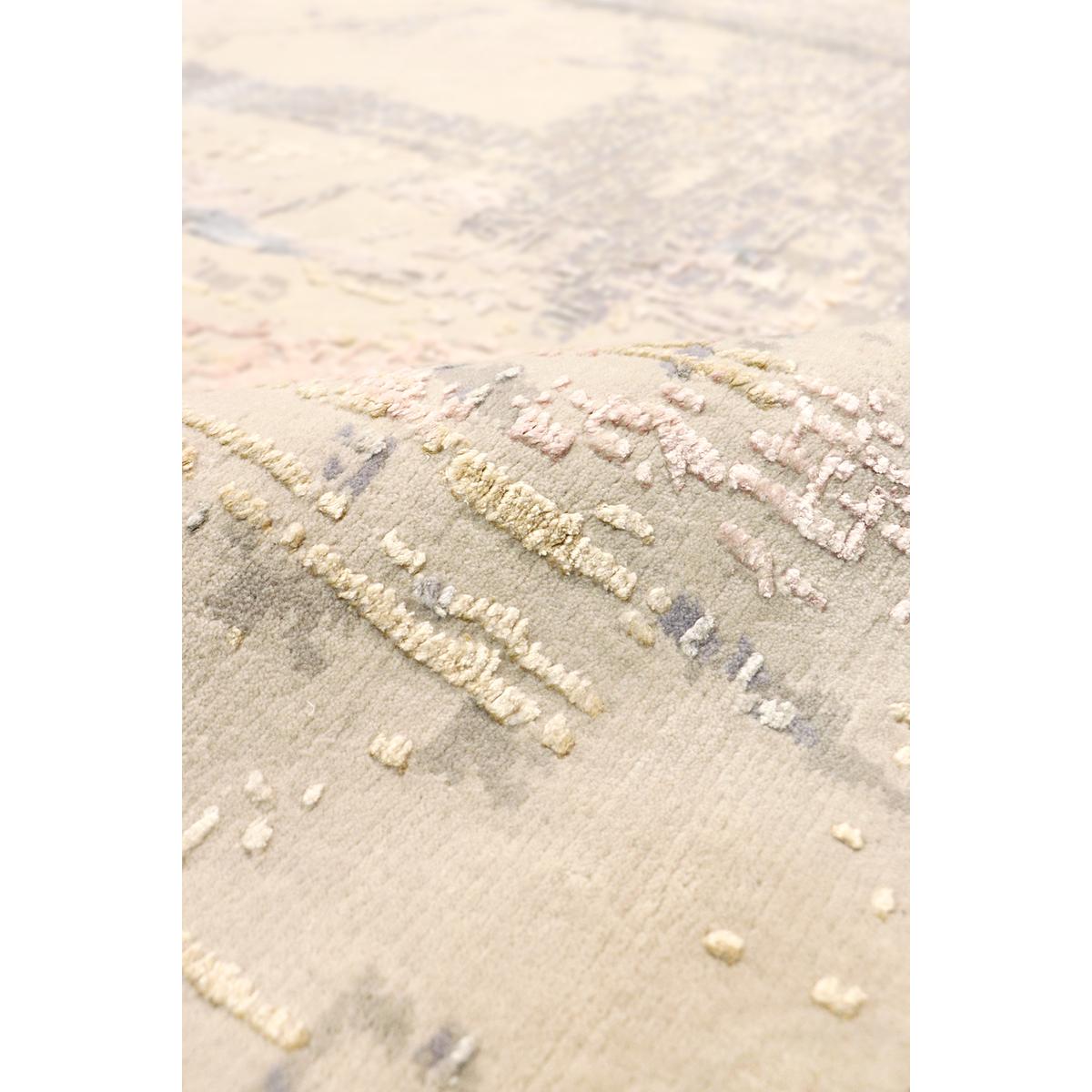 Modern Hand-Knotted Silk & Wool Area Rug
