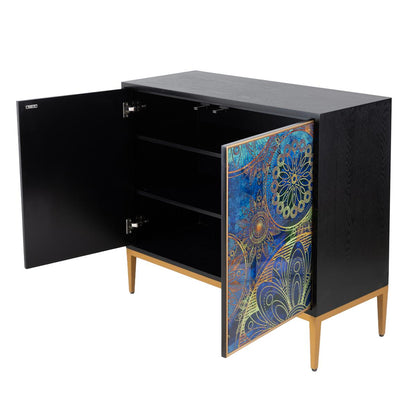 Eclipta Modern Accent Cabinet, Multicolor