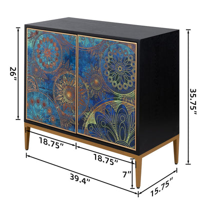 Eclipta Modern Accent Cabinet, Multicolor