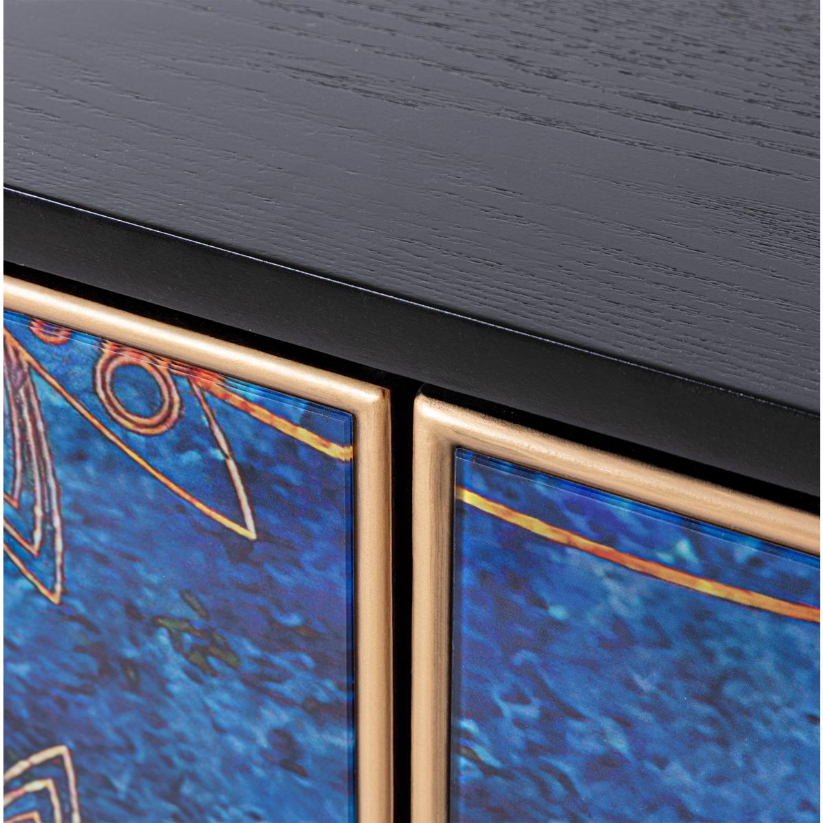 Eclipta 4-Door Modern Sideboard Cabinet, Multicolor