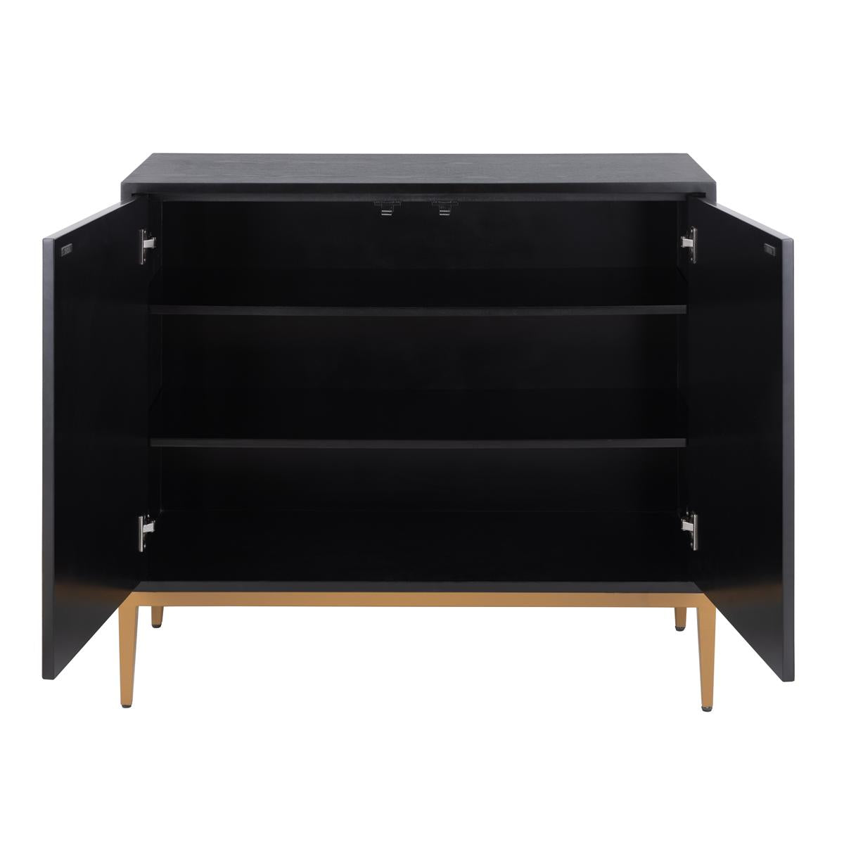 Solani 39" 2-Door Accent Cabinet, Black/Multicolor