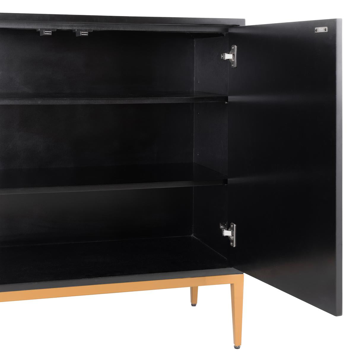 Solani 39" 2-Door Accent Cabinet, Black/Multicolor