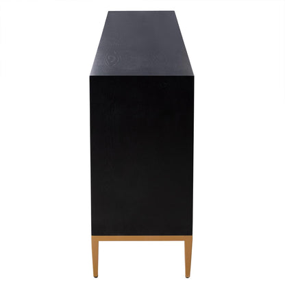 Solani 39" 2-Door Accent Cabinet, Black/Multicolor