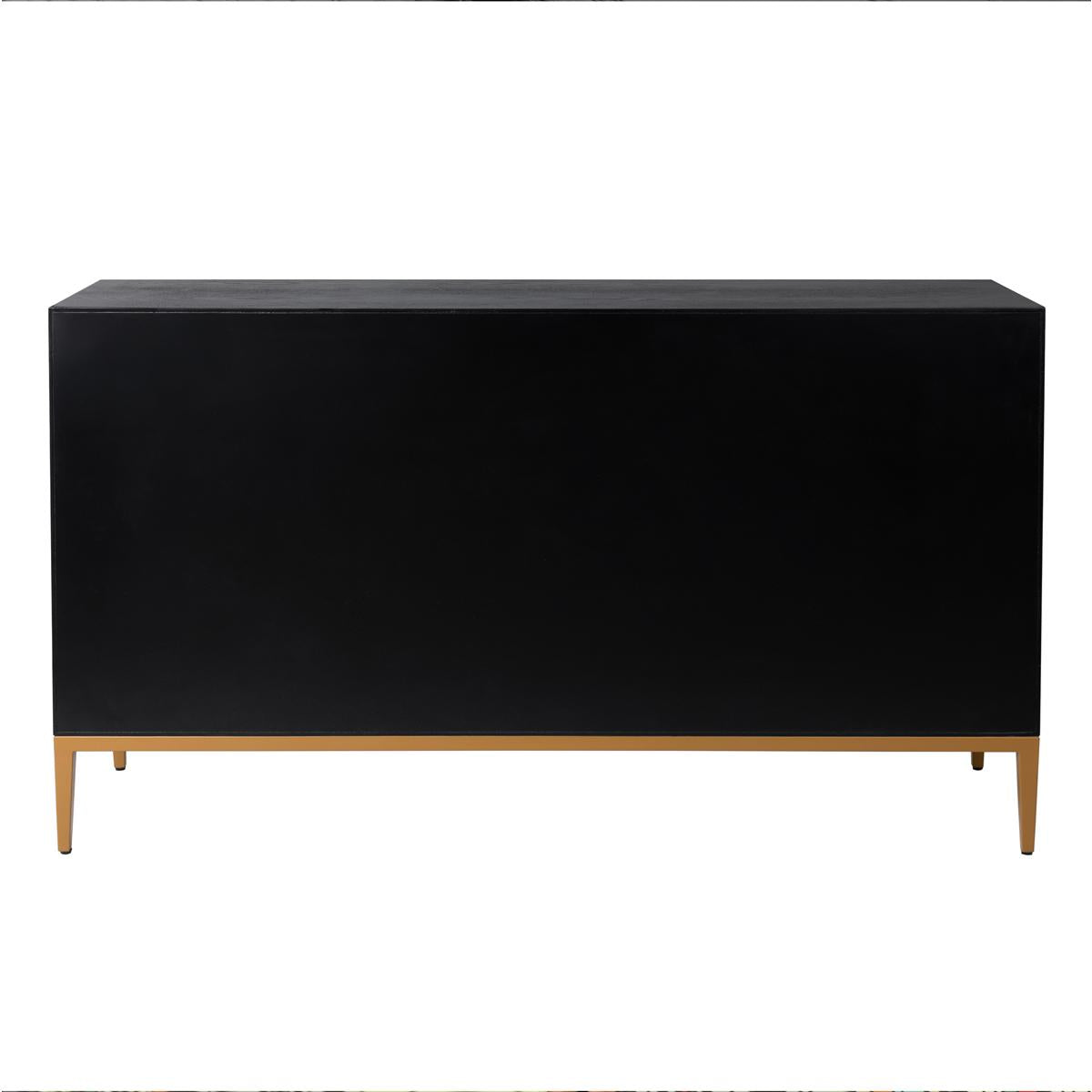 Solani 59" 4-Door Sideboard Buffet Cabinet, Black/Multicolor