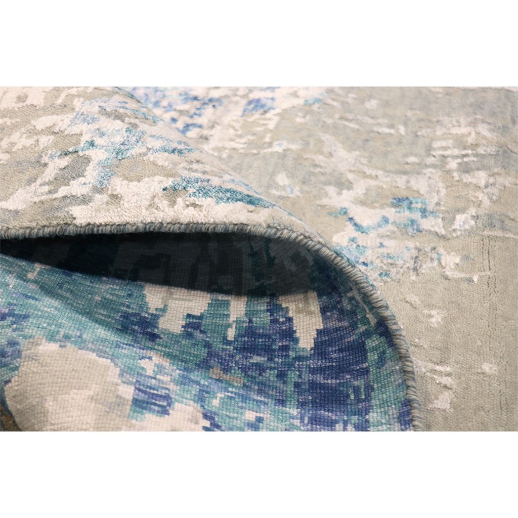 Modern Cream/Aqua Area Rug
