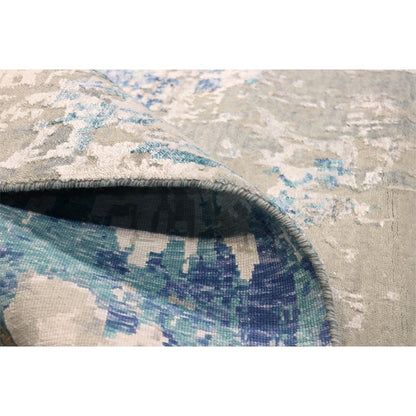 Modern Cream/Aqua Area Rug