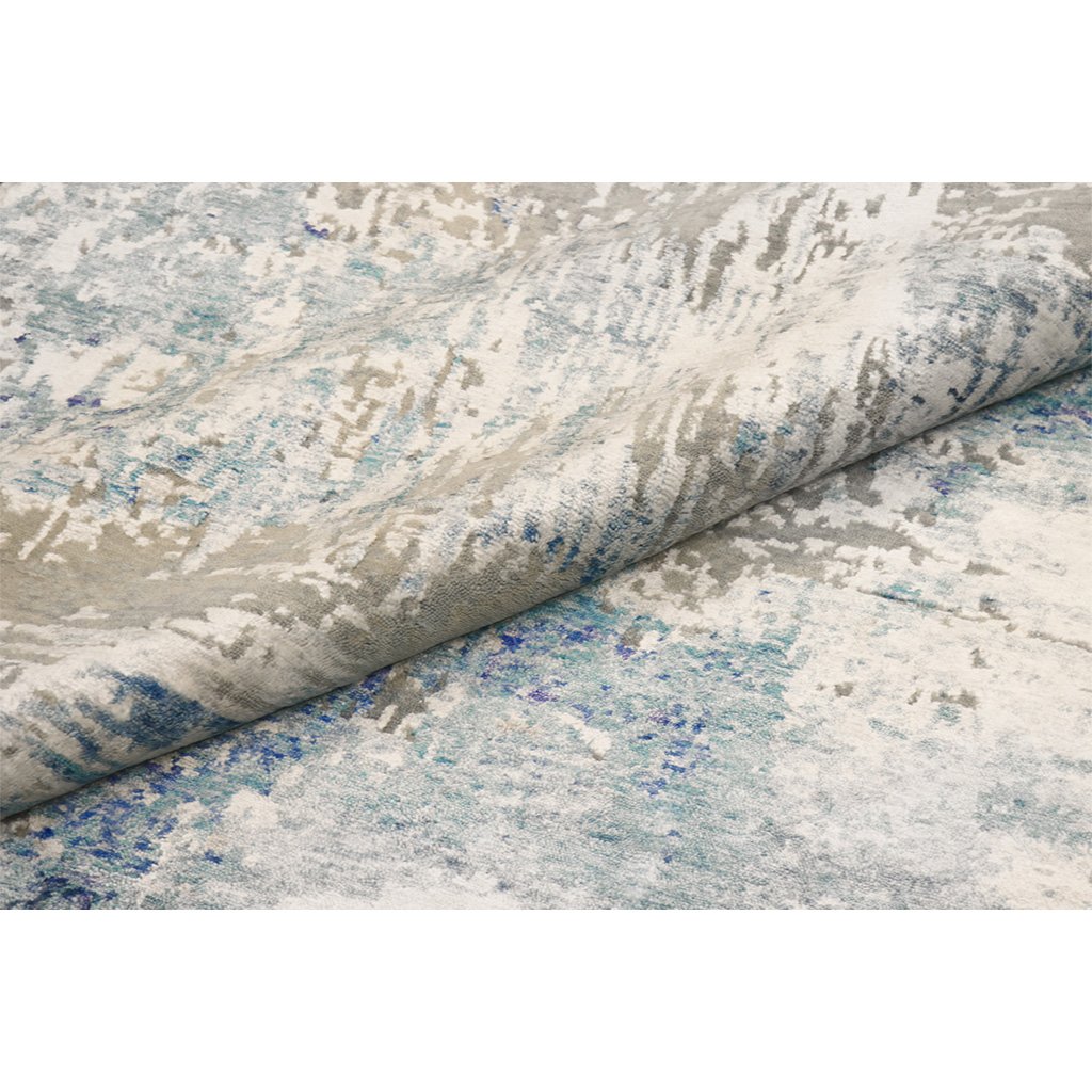 Modern Cream/Aqua Area Rug