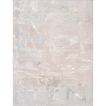 Modern Hand-Knotted Silk & Wool Area Rug