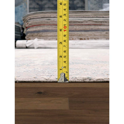 Modern Hand-Knotted Silk & Wool Area Rug