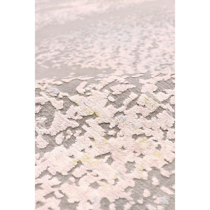 Modern Hand-Knotted Silk & Wool Area Rug