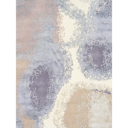 Modern Hand-Knotted Silk & Wool Area Rug