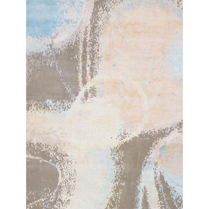 Modern Hand-Knotted Silk & Wool Area Rug