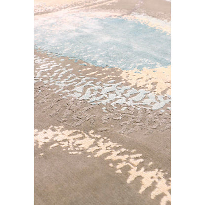 Modern Hand-Knotted Silk & Wool Area Rug