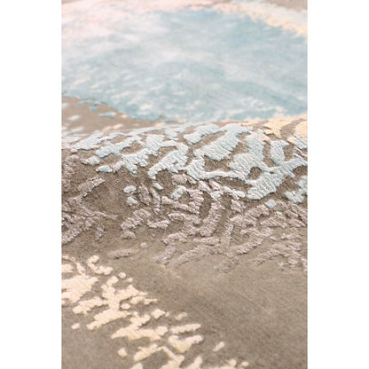 Modern Hand-Knotted Silk & Wool Area Rug