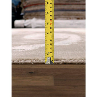 Modern Hand-Knotted Silk & Wool Area Rug