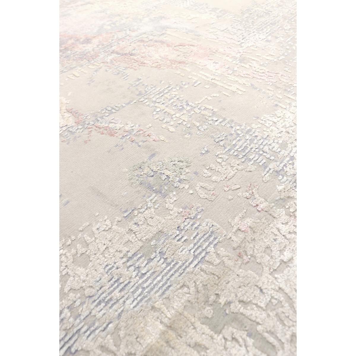 Modern Hand-Knotted Silk & Wool Area Rug