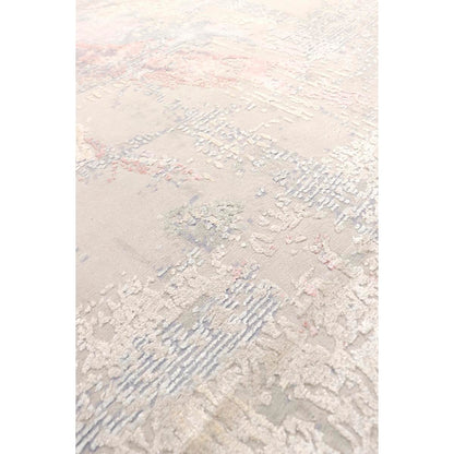 Modern Hand-Knotted Silk & Wool Area Rug