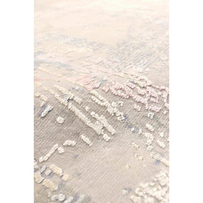 Modern Hand-Knotted Silk & Wool Area Rug