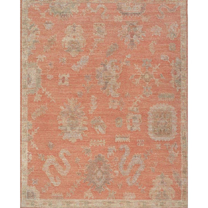 Oushak Salmon/Multi Area Rug