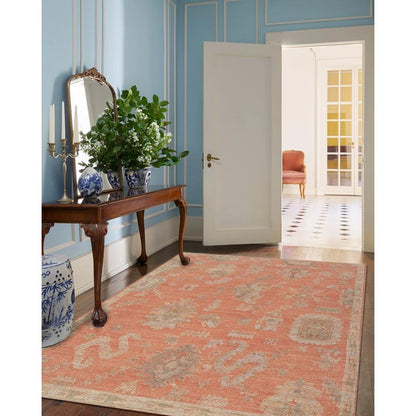 Oushak Salmon/Multi Area Rug
