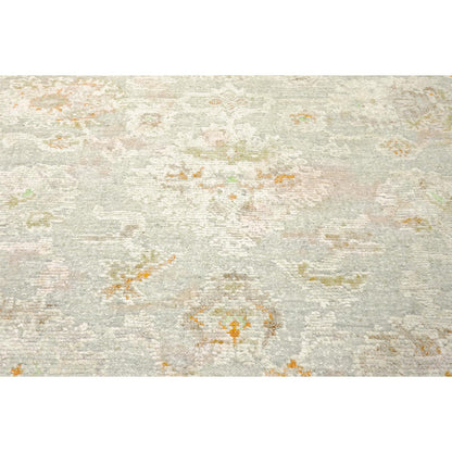 Oushak Hand-Knotted Light Green/Cream Wool Area Rug