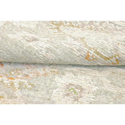 Oushak Hand-Knotted Light Green/Cream Wool Area Rug