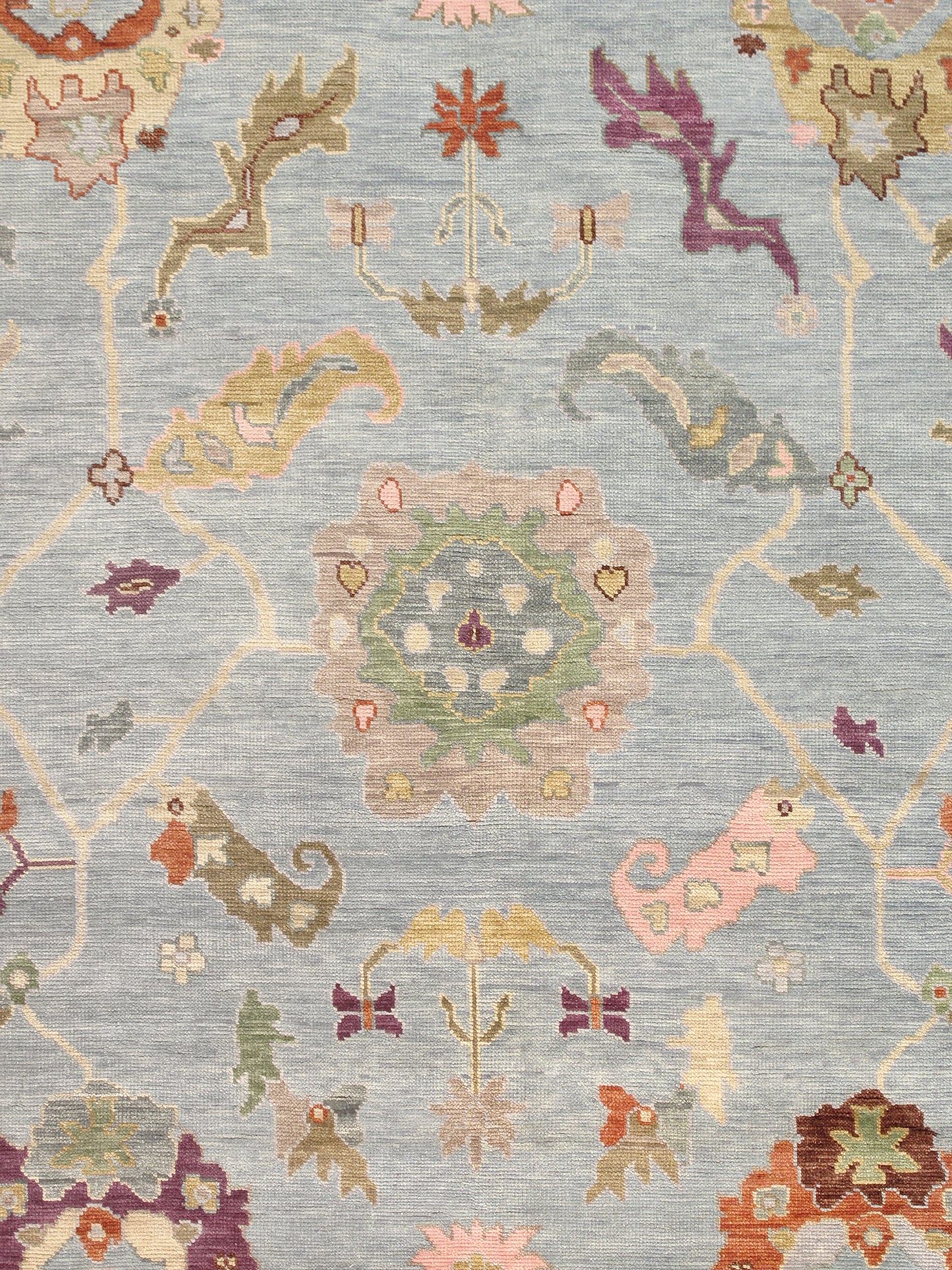 Oushak Hand-Knotted Wool Area Rug