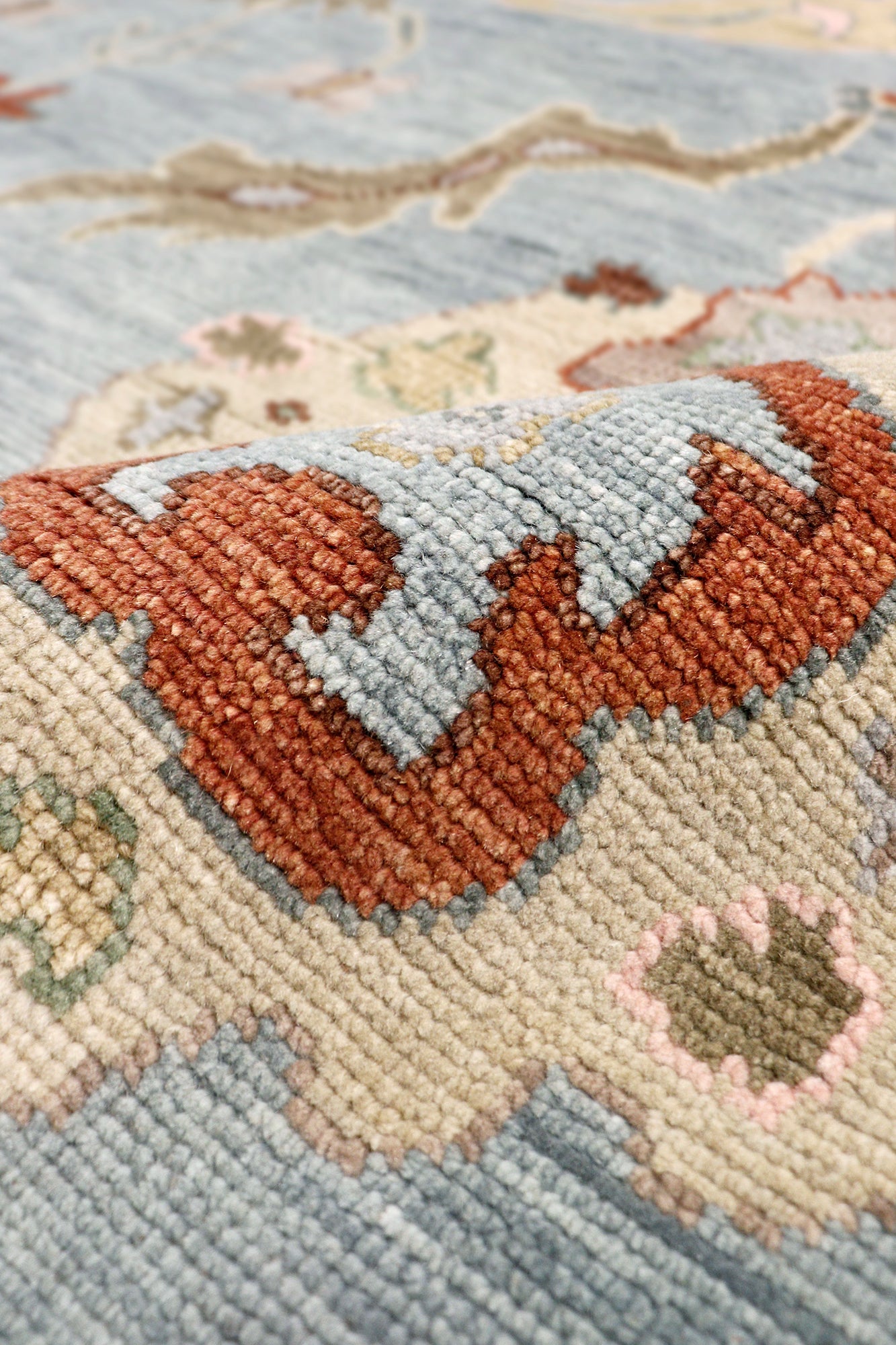 Oushak Hand-Knotted Wool Area Rug