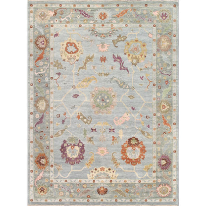 Oushak Hand-Knotted Wool Area Rug