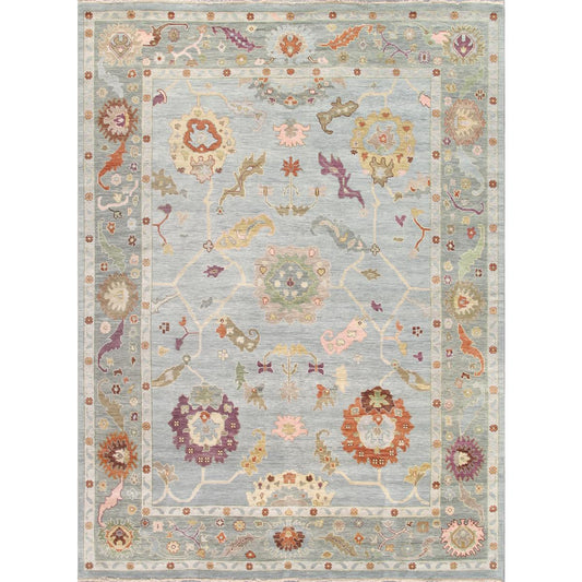 Oushak Hand-Knotted Wool Area Rug