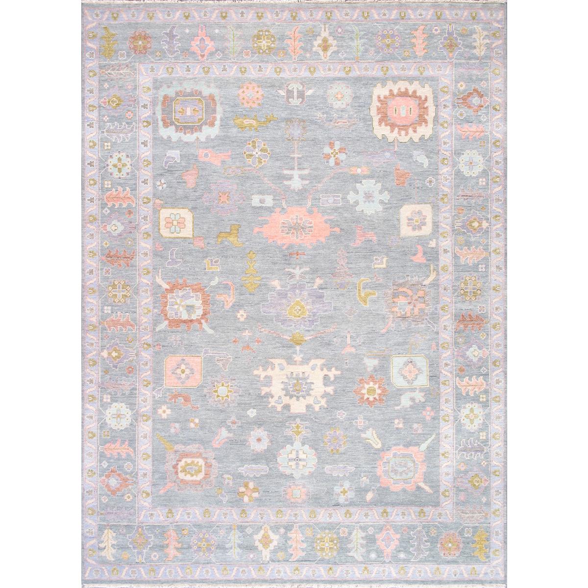 Oushak Hand-Knotted Wool Area Rug