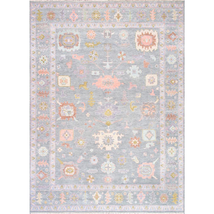Oushak Hand-Knotted Wool Area Rug