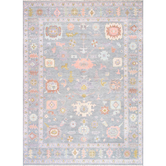 Oushak Hand-Knotted Wool Area Rug