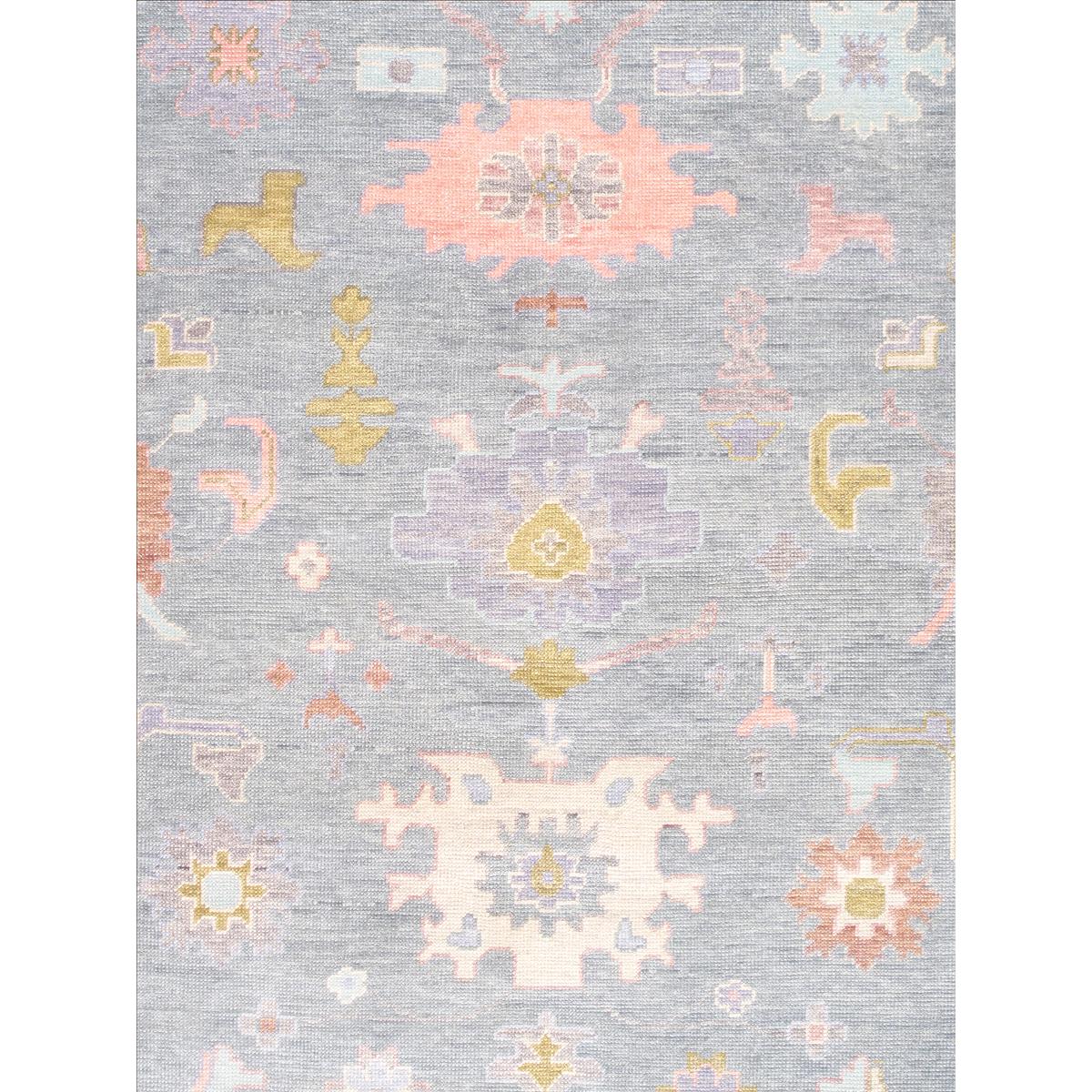 Oushak Hand-Knotted Wool Area Rug