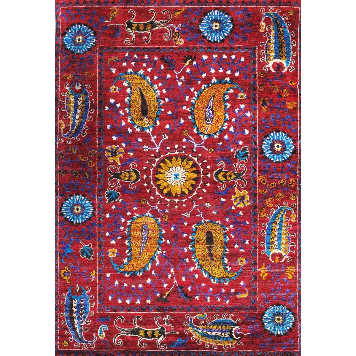 Azerbaijan Hand-Knotted Sari Silk Area Rug